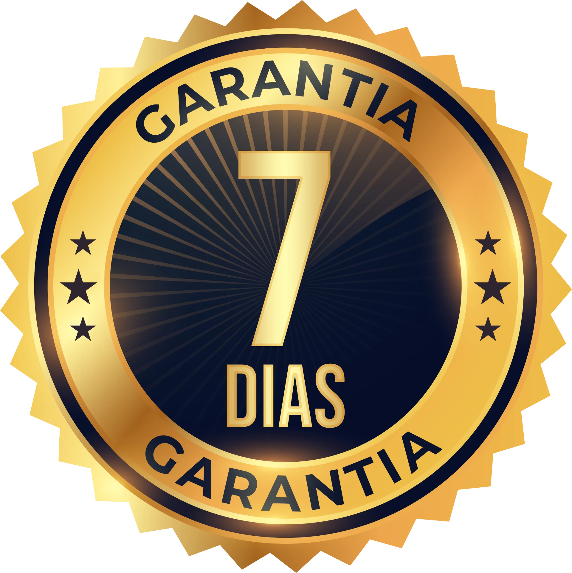 Selo de garantia de 7 dias / 7-day guarantee seal